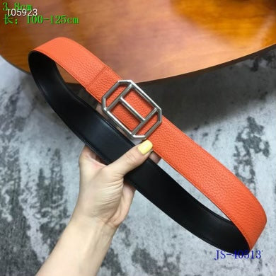 Argent Pad Togo Calfskin Leather Belt
